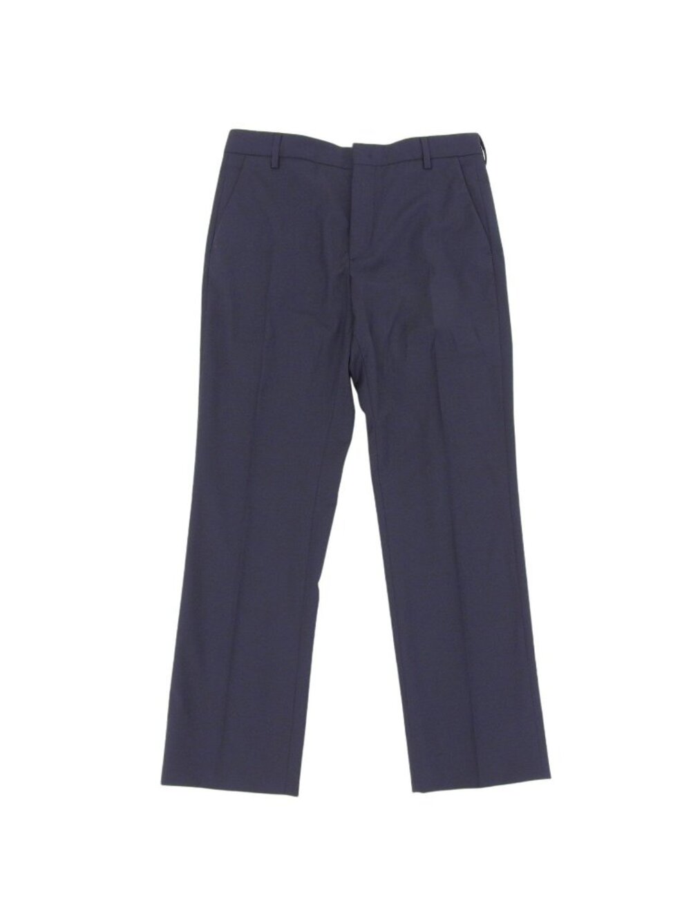 Fendi Wool Blend Logo Buttoned Trousers Pants Navy 44 Hanger Included